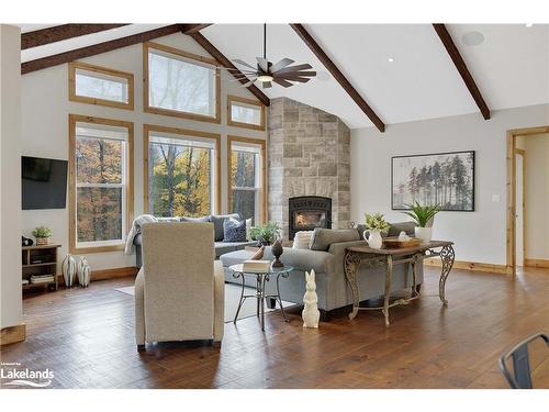 1104 Deerfly Drive, Gravenhurst, ON - Indoor With Fireplace