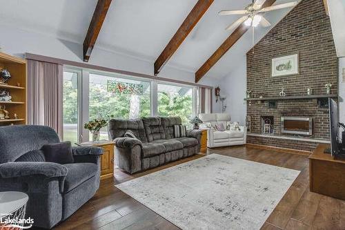 50 Wilson Road W, Tiny, ON - Indoor Photo Showing Living Room With Fireplace