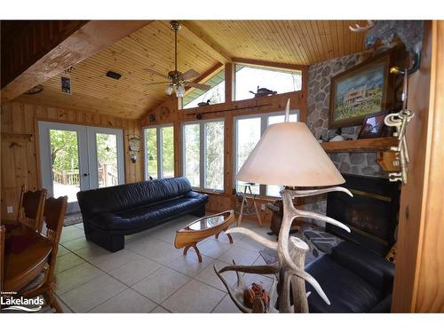 10365 Rabbit Lake, Temagami, ON - Indoor With Fireplace