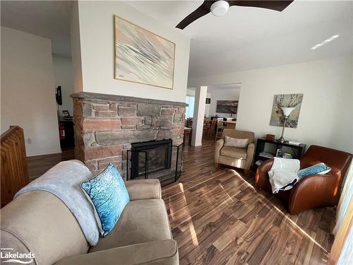 828473 40 Grey Road, The Blue Mountains, ON - Indoor Photo Showing Living Room With Fireplace