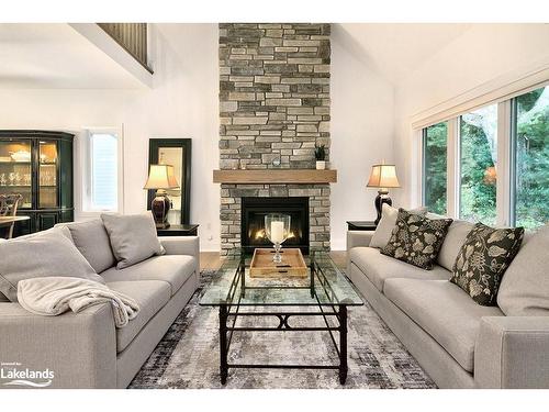 104 Schooners Lane, Thornbury, ON - Indoor Photo Showing Living Room With Fireplace