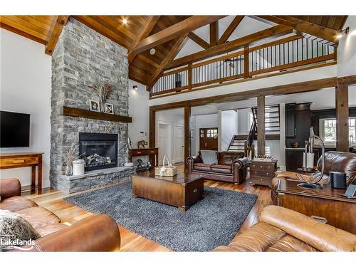 148 Goldfinch Crescent, Tiny, ON - Indoor Photo Showing Living Room With Fireplace