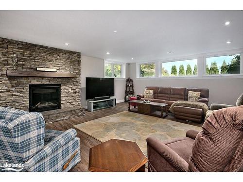 134 Louisa Street E, Thornbury, ON - Indoor Photo Showing Living Room With Fireplace