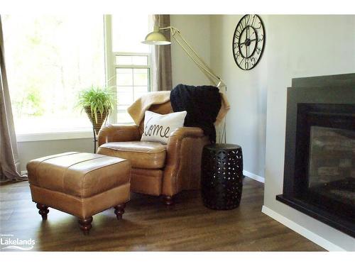 44 Anson Street, Minden, ON - Indoor Photo Showing Living Room With Fireplace