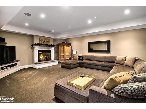 569593 Sideroad 6, The Blue Mountains, ON - Indoor Photo Showing Living Room With Fireplace