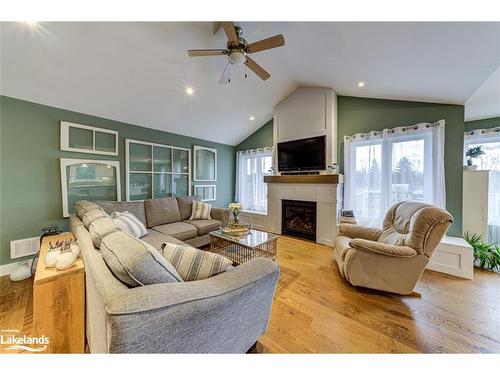 6 Deanna Drive, Wasaga Beach, ON - Indoor Photo Showing Living Room With Fireplace