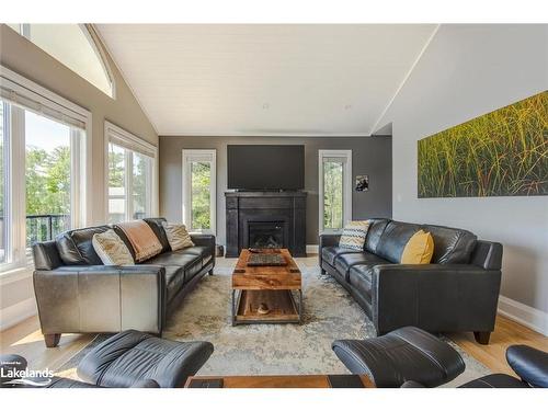 164 Prisque Road, Honey Harbour, ON - Indoor Photo Showing Living Room With Fireplace