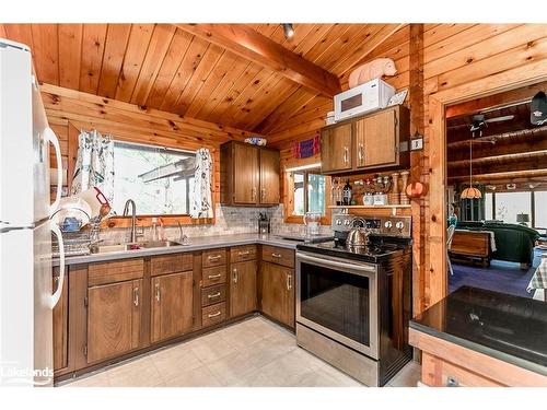 B207-7 Wahsoune Island, Archipelago South, ON - Indoor Photo Showing Kitchen With Double Sink