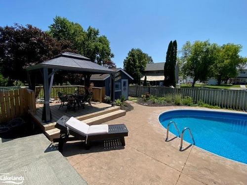 201 Point Street, Stayner, ON - Outdoor With In Ground Pool With Deck Patio Veranda With Backyard