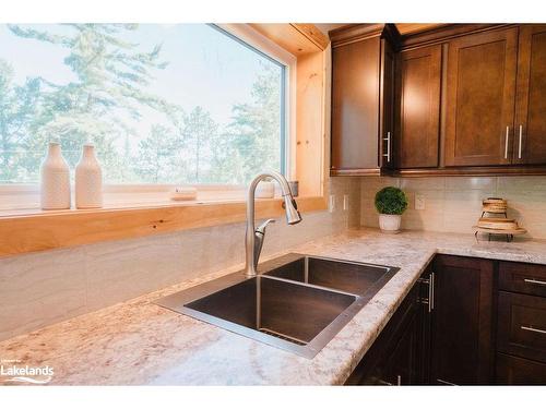 4574 Highway 11 N, Temagami, ON - Indoor Photo Showing Kitchen With Double Sink