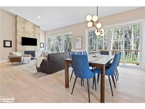 113 Tekiah Road, The Blue Mountains, ON - Indoor Photo Showing Dining Room With Fireplace