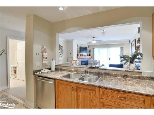 304-110 Steamship Bay Road, Gravenhurst, ON - Indoor Photo Showing Kitchen With Double Sink