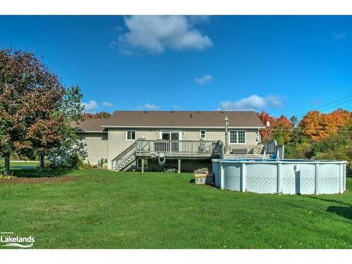126204 Muir Street, Meaford, ON - Outdoor With Above Ground Pool With Deck Patio Veranda With Backyard