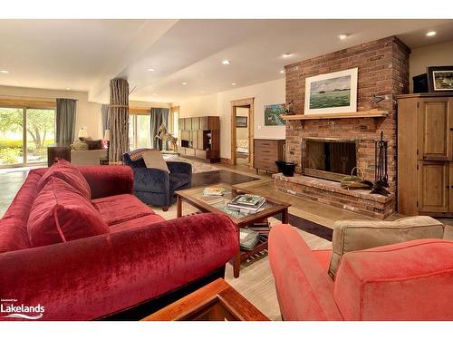 415763 10Th Line, The Blue Mountains, ON - Indoor Photo Showing Living Room With Fireplace