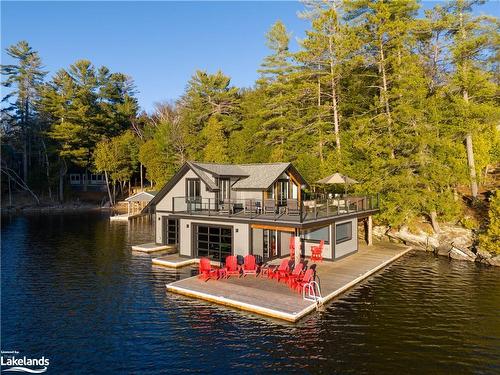 1034 Viewpoint Trail, Bracebridge, ON - Outdoor With Body Of Water With Deck Patio Veranda