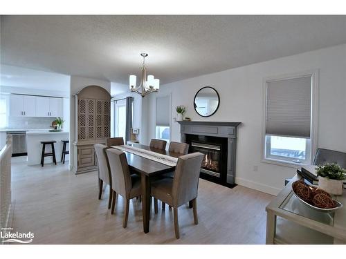 492 Ferndale Drive N, Barrie, ON - Indoor Photo Showing Dining Room With Fireplace