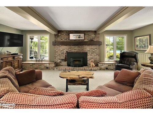 317551 3Rd Line, Meaford, ON - Indoor Photo Showing Living Room With Fireplace