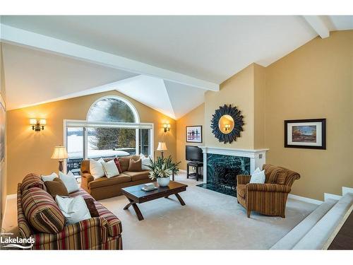 634086 63 Road, Singhampton, ON - Indoor Photo Showing Living Room With Fireplace