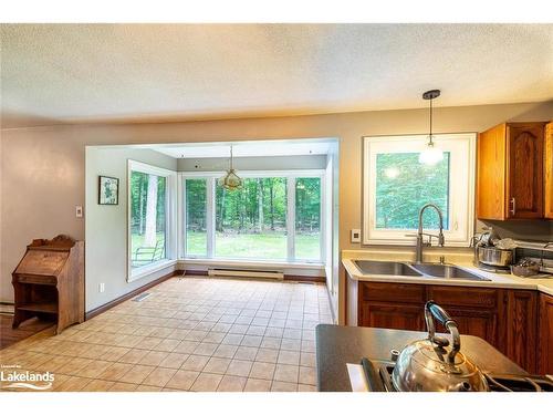 1083 Point Ideal Road, Dwight, ON - Indoor Photo Showing Kitchen With Double Sink