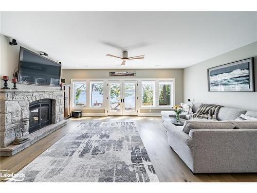 707 Evergreen Trail, Utterson, ON - Indoor Photo Showing Living Room With Fireplace