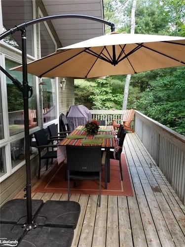96 Hunts Road, Huntsville, ON - Outdoor With Deck Patio Veranda With Exterior