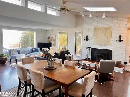 89 Georgian Manor Drive, Collingwood, ON - Indoor Photo Showing Dining Room With Fireplace