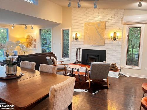 89 Georgian Manor Drive, Collingwood, ON - Indoor Photo Showing Dining Room With Fireplace