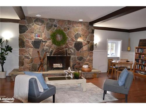 204 Mineral Springs Road, Huntsville, ON - Indoor Photo Showing Living Room With Fireplace