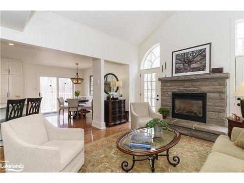 48 Estate Drive, Port Carling, ON - Indoor Photo Showing Living Room With Fireplace