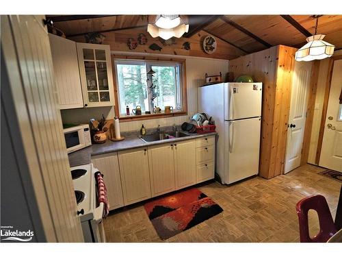 121 Healey Lake, Mactier, ON - Indoor Photo Showing Kitchen With Double Sink