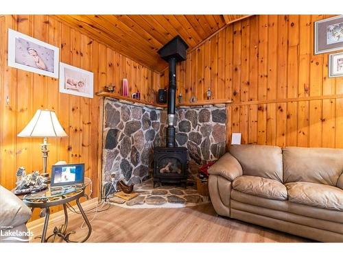 1272 Little Bob Lake Road, Minden Hills, ON - Indoor Photo Showing Living Room With Fireplace