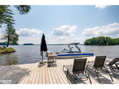 1384 Browning Island, Bracebridge, ON - Outdoor With Body Of Water With Deck Patio Veranda With View