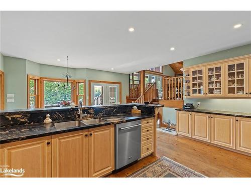 1611 Peninsula Road, Port Carling, ON - Indoor Photo Showing Kitchen With Double Sink