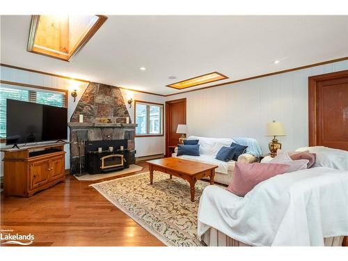 1087 Torpitt Road, Severn Bridge, ON - Indoor Photo Showing Living Room With Fireplace