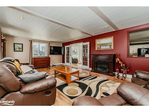 53 Todholm Drive, Port Carling, ON - Indoor Photo Showing Living Room With Fireplace