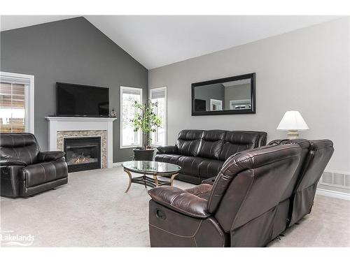 37 Walnut Drive, Wasaga Beach, ON - Indoor Photo Showing Living Room With Fireplace