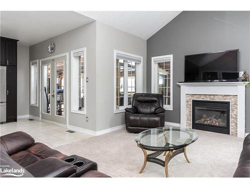 37 Walnut Drive, Wasaga Beach, ON - Indoor Photo Showing Living Room With Fireplace