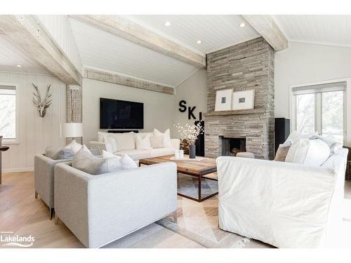 15 Newton Way, Clearview, ON - Indoor Photo Showing Living Room With Fireplace