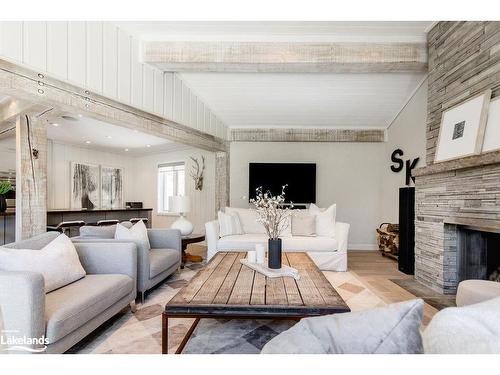 15 Newton Way, Clearview, ON - Indoor Photo Showing Living Room With Fireplace