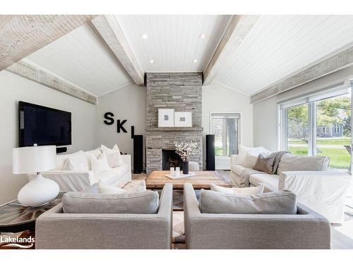 15 Newton Way, Clearview, ON - Indoor Photo Showing Living Room With Fireplace