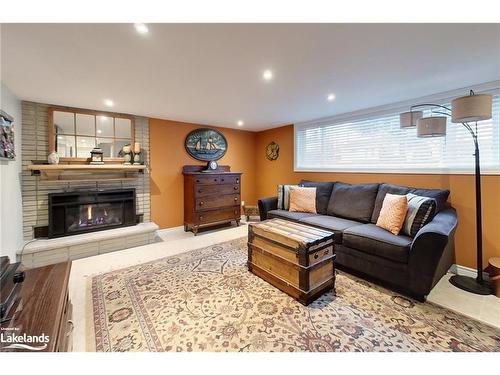 213 Hamilton Drive, Stayner, ON - Indoor Photo Showing Living Room With Fireplace