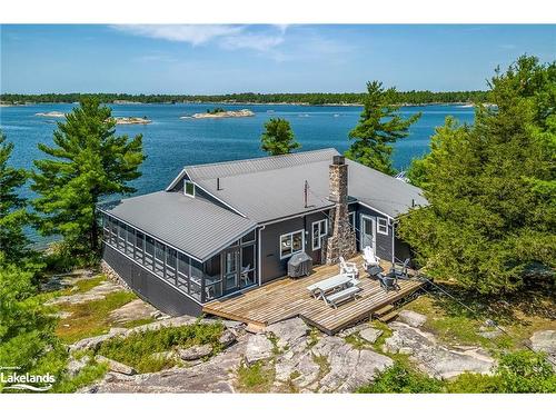 3584 Island 3420, Georgian Bay Twp, ON - Outdoor With Body Of Water With Deck Patio Veranda With View