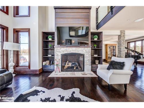 12 Windrose Valley Boulevard, Clearview, ON - Indoor Photo Showing Living Room With Fireplace