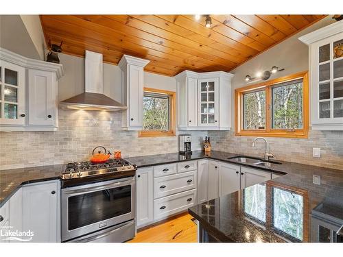1824 Kilworthy Road, Gravenhurst, ON - Indoor Photo Showing Kitchen With Double Sink With Upgraded Kitchen