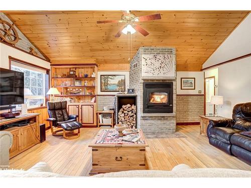 16A Hayhoe Road, Seguin, ON - Indoor Photo Showing Living Room With Fireplace