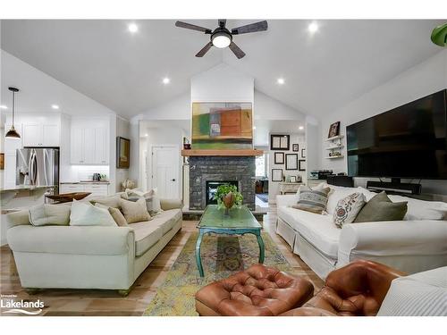 170 Springfield Road, Huntsville, ON - Indoor Photo Showing Living Room With Fireplace