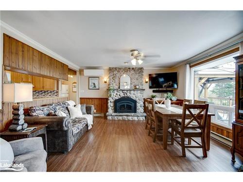 336 Kent Road, Sundridge, ON - Indoor Photo Showing Living Room With Fireplace