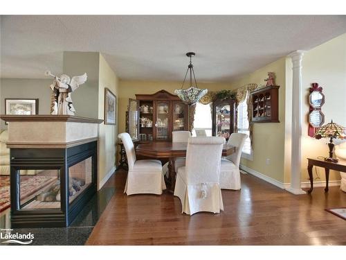 37 Cranberry Heights, Wasaga Beach, ON - Indoor Photo Showing Dining Room With Fireplace