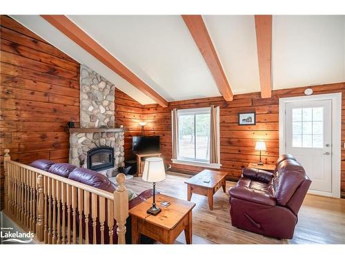 328 East Browns Road, Huntsville, ON - Indoor Photo Showing Living Room With Fireplace