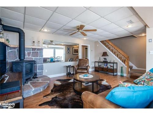 409 Pheasant Lane, Midland, ON - Indoor Photo Showing Living Room With Fireplace